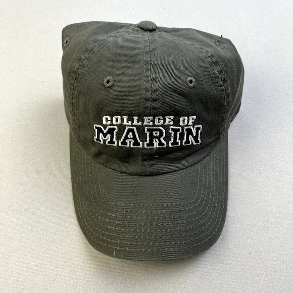 College Of Marin Hat Cap Strapback Olive Green American Needle California Logo - Picture 2 of 6